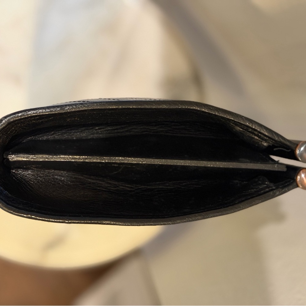 Saint Laurent Black Chevron Quilted Leather Envelope Clutch in Black - Picture 7 of 10